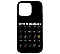 Types Of Dinosaurs Cute Cartoon Dino Design Custodia per iPhone 15 Pro Max