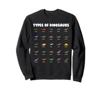 Types of Dinosaurs Cute Cartoon Dino Design Felpa