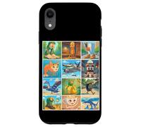 Types of Italian Brainrot Meme Character Hand Drawn for Kids Custodia per iPhone XR