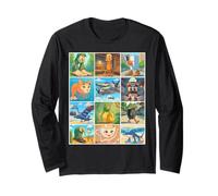 Types of Italian Brainrot Meme Character Hand Drawn for Kids Maglia a Manica