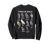 Types of Owls Educational Cute Owl Lover Gift Design Felpa