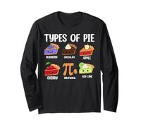 Types of Pie Thanksgiving Baking Graphic Maglia a Manica
