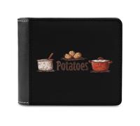 Types of Potato - Portafoglio sottile con tasca frontale e porta carte di credito, per donne e uomini, Stile:, Taglia unica, Per tutte le stagioni