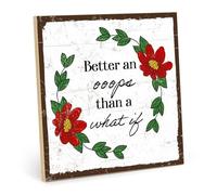 TypeStoff Targa in legno con scritta - ooops - in stile vintage con citazione come regalo e decorazione a tema opportunità, prova e motivazione - HS-00963