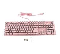 Typewriter Style Mechanical Gaming Keyboard Mechanical Keyboard 104 Keys 104 Keys Real Mechanical Shaft Blue 2 Colors Injection Multi Mode Keyboard Gaming