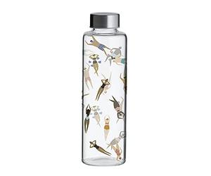 Typhoon Borraccia in puro vetro borosilicato, riutilizzabile, a prova di perdite e condensa, con collo largo e tappo a vite in acciaio, attiva, 600 ml