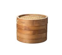 Typhoon Doppio Tier Bambù Steamer - 20cm - Bao Buns Cucinare E Servire Piatto
