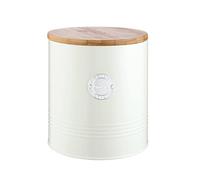 Typhoon Living - Biscottiera in acciaio, color crema, 16 x 16 x 18 cm