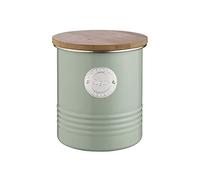 Typhoon LIVING Collezione Zuccheriera con coperchio, verde pastello, 1 l, contenitore da cucina per zucchero, contenitore in acciaio, contenitore ermetico in bambù