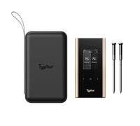 Typhur Sync Gold Dual Wireless WiFi Termometro per carne con custodia per il trasporto, 2 sonde sottili, 6 sensori, segnale 10x più forte, precisione ± 0,-15 °C, base intelligente, lettura affidabile