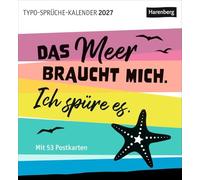 Typo-Sprüche-Kalender Postkartenkalender 2027 - Wochenkalender mit 53 Postkarten: Wochenkalender mit originellen Sprüchen typografisch kunstvoll ... Karten zum Sammeln und Verschicken