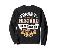 Typographic Forget The Mistake Remember The Lesson Retro Felpa