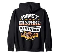 Typographic Forget The Mistake Remember The Lesson Retro Felpa con Cappuccio