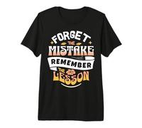 Typographic Forget The Mistake Remember The Lesson Retro Maglietta Premium