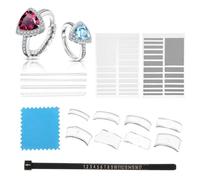 Tyqour 16 pezzi riduttore anello invisibile, misura anello regolabile per anelli sciolti, misura anello invisibile, diverse misure, adatto per tutti gli anelli, PVC