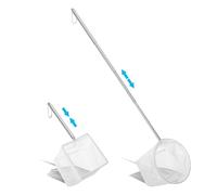 Tyqour 2 retini per acquario, mini retino per acquario, con manico in metallo estraibile, piccolo retino per acquario, piccolo retino per piscine, piccoli stagni, piscine 8 x 8/10 x 10 cm