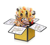 Tyqour Biglietto di auguri per il 60° compleanno, biglietto pop-up 3D per il 60° compleanno, per donne e uomini, biglietto di auguri per 60 anni, miglior regalo di sessanta giorni per moglie, ragazza