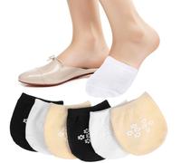Tyqour Calzini da donna con dita dei piedi, 6 paia di calzini traspiranti, mezzi antiscivolo, senza show, calzini con tacco alto, per ragazze e donne