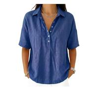 TYQQU Donna Business Moda Camicia Oversized Blu S