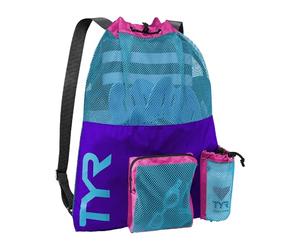 TYR Big Mesh Mummy Backpack Sacca A Rete, Unisex - Adulto, Purple/Blue, M