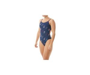 Tyr cascading cutoutfit costume da bagno intero donna blu