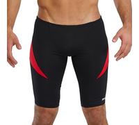 TYR Costume da Bagno da Uomo Hexa Curve Splice Jammer, Nero/Rosso, 38