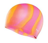TYR Cuffia in Silicone Multicolor Cuffia in Silicone Multicolor, Unisex - Adulto, Orange/Pink Multi, M