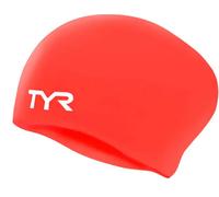 Tyr cuffia silicone lunga rossa per nuoto