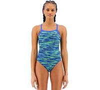 TYR Costume da bagno intero Durafast Elite Diamondfit Blu/Verde 36 Donna