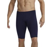 TYR Durafast Elite Solid Jammer Swimsuit Costume da Bagno, Navy/Logo, 36 Uomo