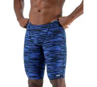 TYR Men's Standard Durafast Elite Athletic Jammer Swimsuit, Blue Fizzy, 38