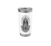 Tyr Norse War Justice Wolf Rune Mitologia Opera d'arte Bicchiere termico in acciaio inox doppia parete