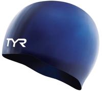 Tyr silicone cuffia nuoto blu/bianco