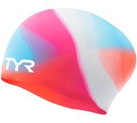 Tyr tie dye long hair silicone cap junior blu/rosa