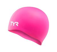 TYR Wrinkle free silicone cuffia da nuoto, rosa fluorescente