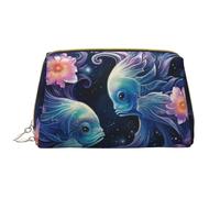 Tyrannosaurus Bad Boymakeup Bag Organizer, trousse per cosmetici da toeletta, astuccio con cerniera per pennelli (grande), Due pesci nel profondo, Taglia unica