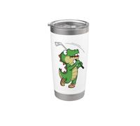 Tyrannosaurus-Rex Coccodrillo gioca a Golf Bicchiere termico in acciaio inox doppia parete