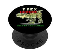 Tyrannosaurus Rex Dinosaurs Cartoon Illustration Graphic PopSockets PopGrip Adesivo