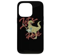 Tyrannosaurus rex facciamo rock con una chitarra rock Custodia per iPhone 13 Pro