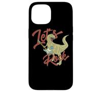Tyrannosaurus rex facciamo rock con una chitarra rock Custodia per iPhone 15