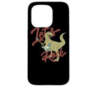 Tyrannosaurus rex facciamo rock con una chitarra rock Custodia per iPhone 15 Pro