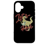 Tyrannosaurus rex facciamo rock con una chitarra rock Custodia per iPhone 16
