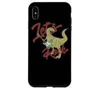 Tyrannosaurus rex facciamo rock con una chitarra rock Custodia per iPhone XS Max