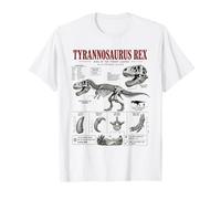 Tyrannosaurus Rex Fossil Guide Museo Anatomia Arte Maglietta