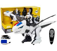 Tyrannosaurus robotico interattivo colore bianco
