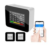 TYREE 1 PZ Air Quality Monitor Indoor, Come indicato, ABS+PP per CO, CO2, TVOC, HCHO, PM2.5, PM10 per la Cucina e