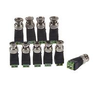 TYREE 10 x BNC Maschio Adattatore per videocamera di videosorveglianza coassiale/Connettore Video Balun