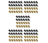 TYREE 120 Pezzi Cinghia di Chitarra Blocca il Pulsante di Cinghia in Metallo Pin ExtreMità in Metallo Testa Piatto per Chitarra Elettrica Classica Acustica Basso