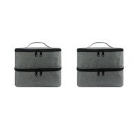 TYREE 2 x Borsa portaoggetti per smalto per unghie, in nylon, portatile, grande organizzatore di borse per cosmetici