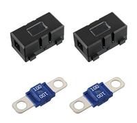 TYREE 2 x portafusibili per auto e 2 x bulloni ad alta corrente su fusibili Midi 100 A portafusibili in plastica per auto, camion, veicoli 100 A
